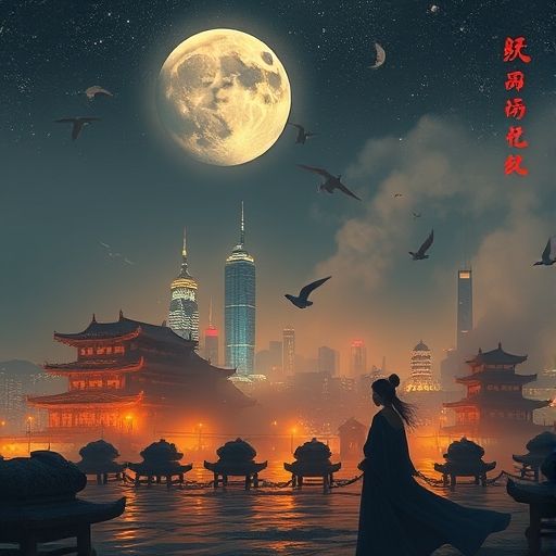 广州夜生活霓虹街头