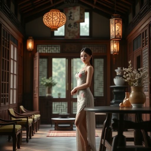 古风茶室内部图