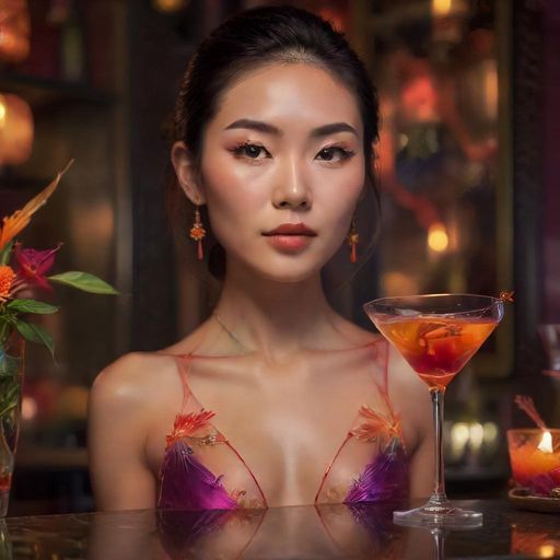 色彩缤纷的鸡尾酒吸引眼球