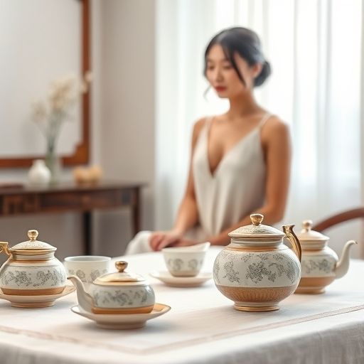 茶艺道具精致摆放
