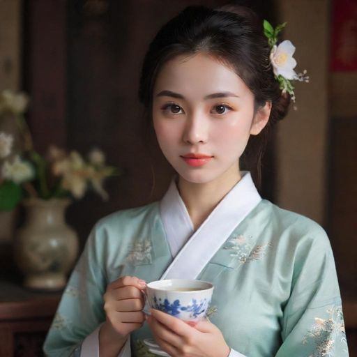 茶艺师优雅泡茶画面
