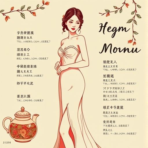 茶馆手写茶单展示画面