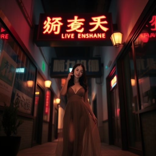 佛山一家休闲会所的夜晚入口