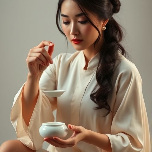 茶艺女子优雅表演