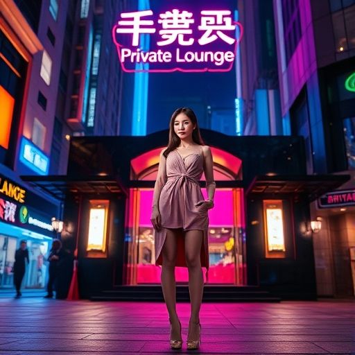 深圳夜色下的高端休闲场所入口