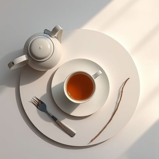 精致的茶具摆放