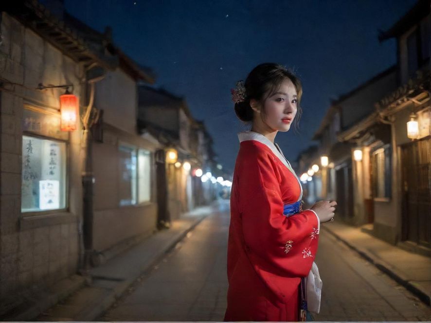 广州老街夜景
