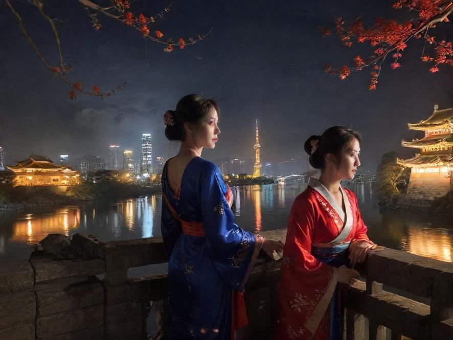大都市夜景下的神秘探索
