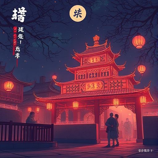 广州夜场会所夜景外观展示