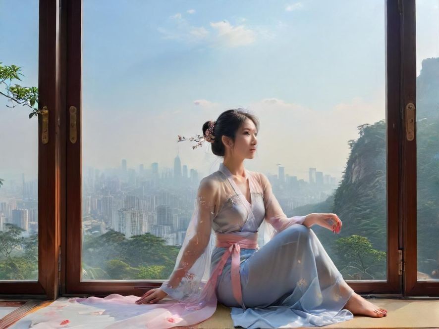 一间布置温馨舒适的现代公寓房间，光线柔和