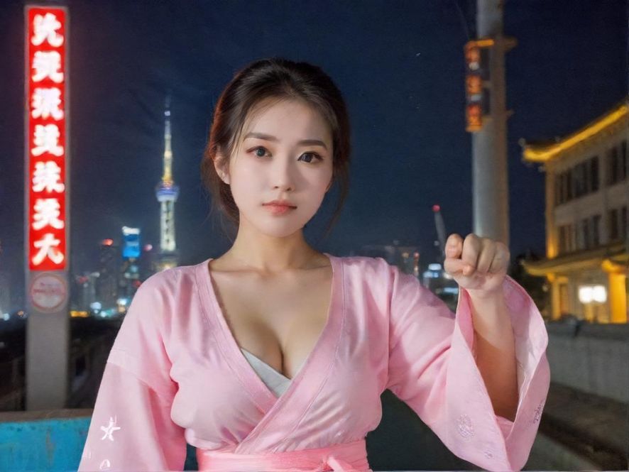 深圳夜场入口霓虹闪烁
