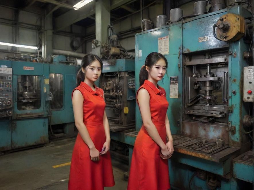 液压金属压块机操作现场