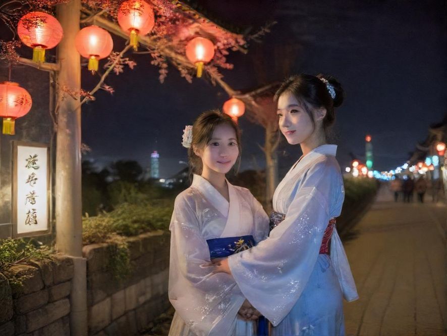 广州夜景，灯火璀璨的休闲氛围
