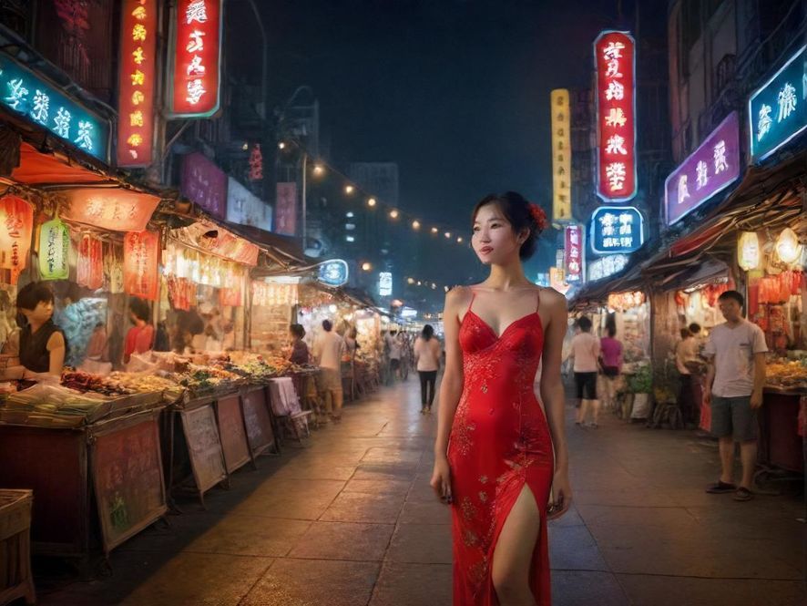 深圳福永夜市街景