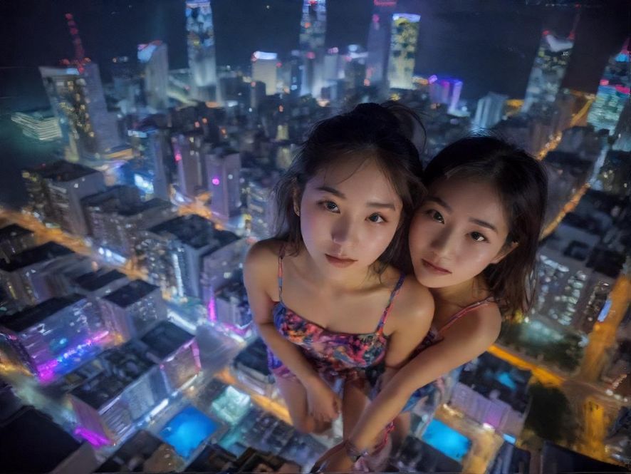 夜晚的城市，灯火辉煌，仿佛隐藏着无数秘密