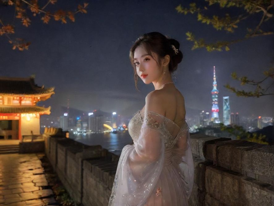 繁华都市的夜景，灯光璀璨，预示着丰富的夜生活