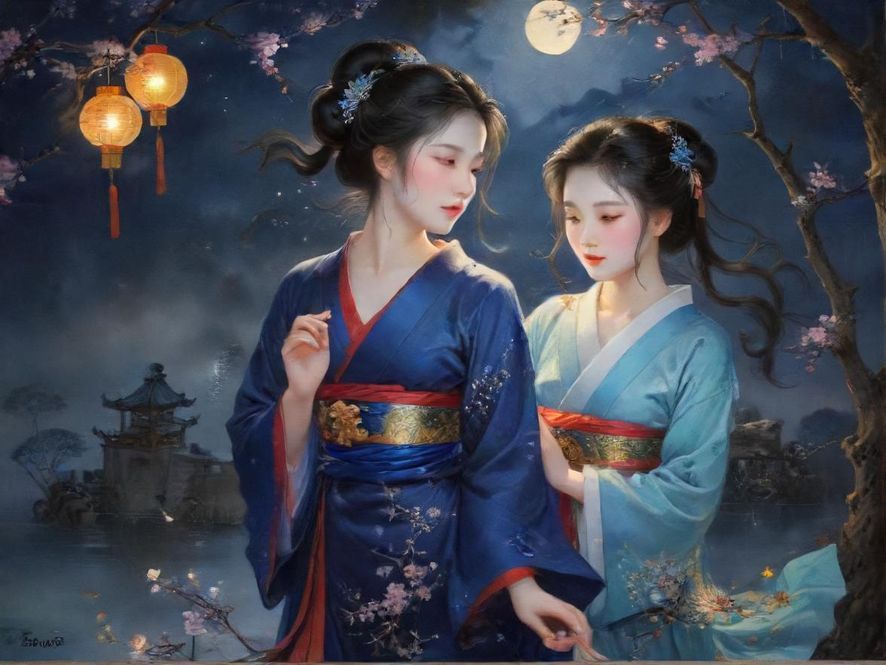 夜晚巷道探寻感图片