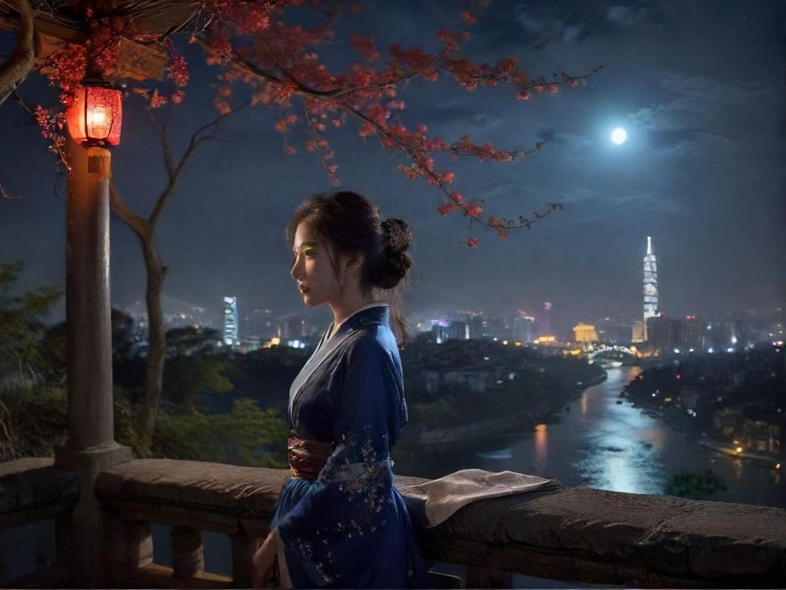 广州凤楼夜生活霓虹街头风光
