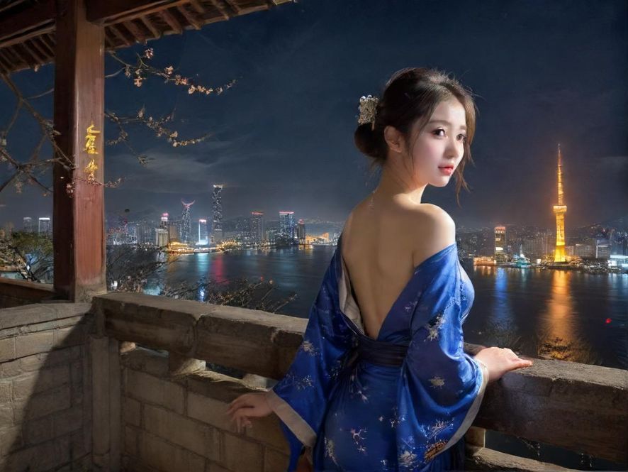 城市夜场会所夜景霓虹灯氛围