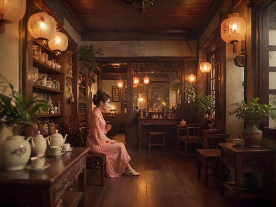 广州隐藏茶社内部氛围展示