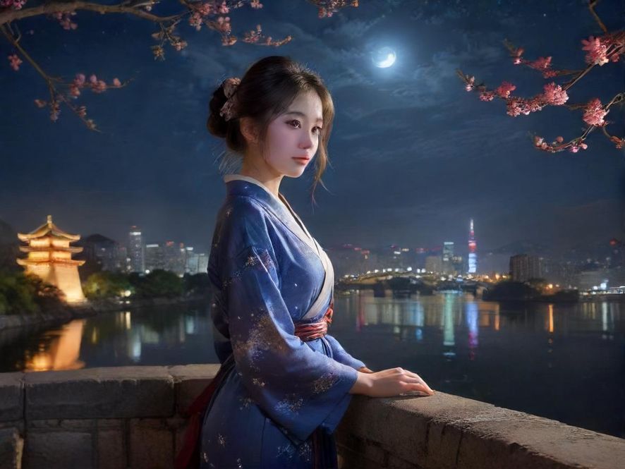 都市夜色下的高档桑拿会所夜景