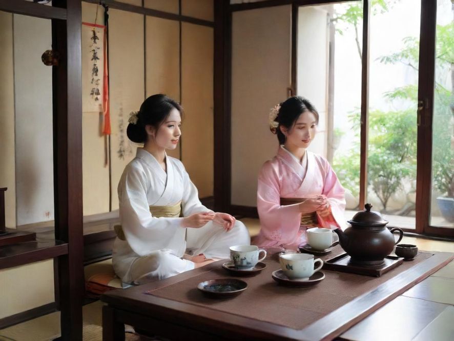 广东隐藏茶社古典风格茶室环境