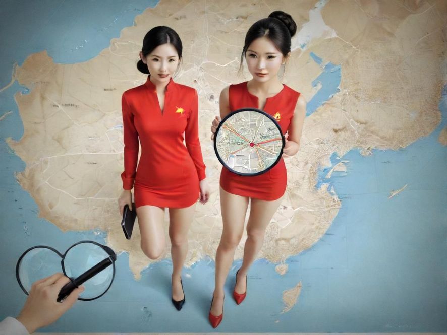 电脑屏幕上的深圳地图和放大镜