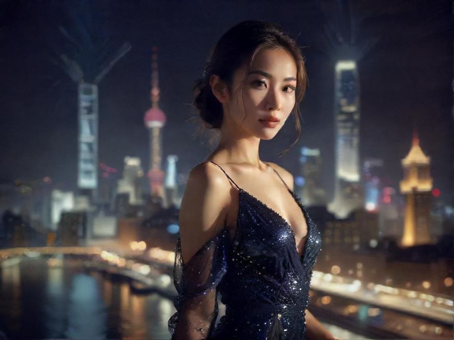 一只手在笔记本电脑上操作，背景是模糊的城市夜景，暗示在寻找信息
