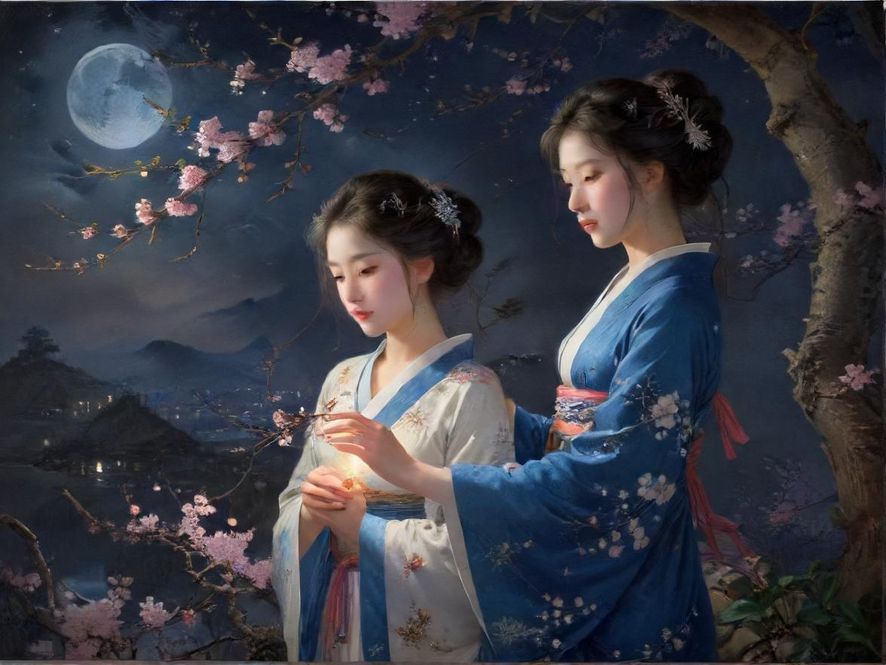 广州桑葵花蒲典夜场街头夜景