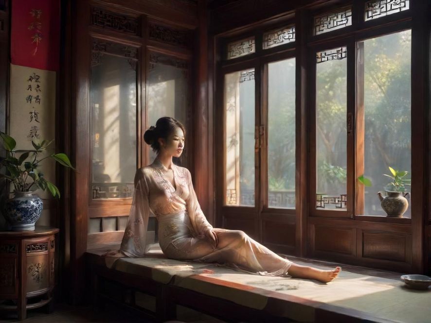 隐秘茶社的唯美室内环境