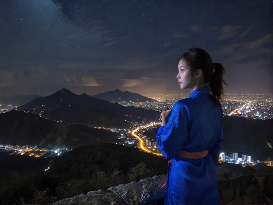 佛山夜生活街景霓虹灯光展示
