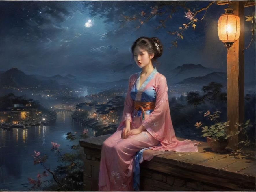 一处在夜晚亮着温馨灯光的休闲娱乐场所入口